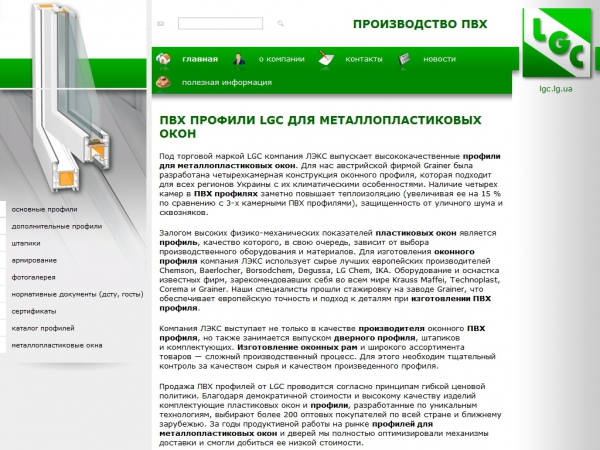 ПВХ профили, производство и продажа ПВХ профилей